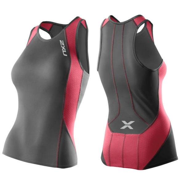 2XU Perform tri singlet vrouwen zwart-rood 2015 WT2851a WT2851a
